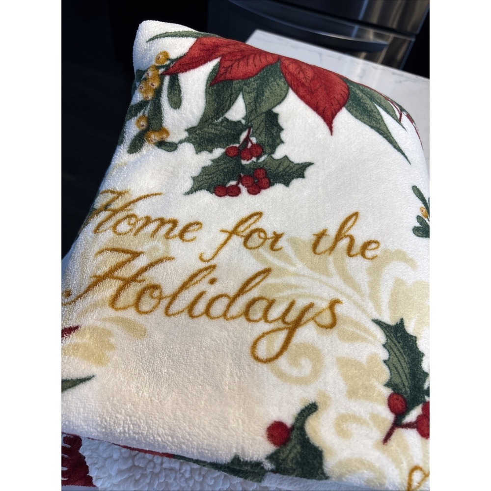 Better Homes & Gardens Oversized Sherpa Throw - Poinsettia